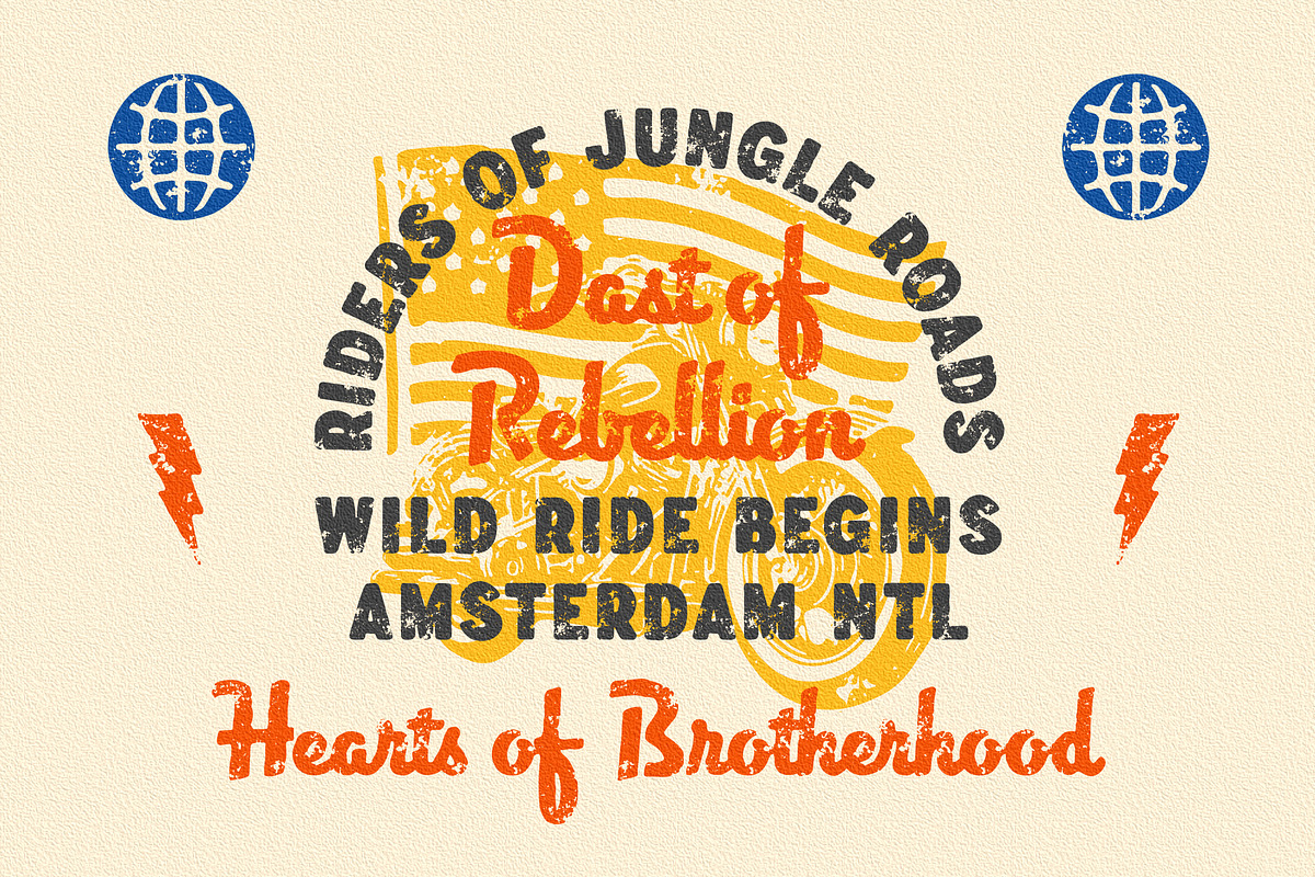 Vilanders - Vintage Stamp Font, a Script Font by Edignwn Type (Photo 3 of 10)