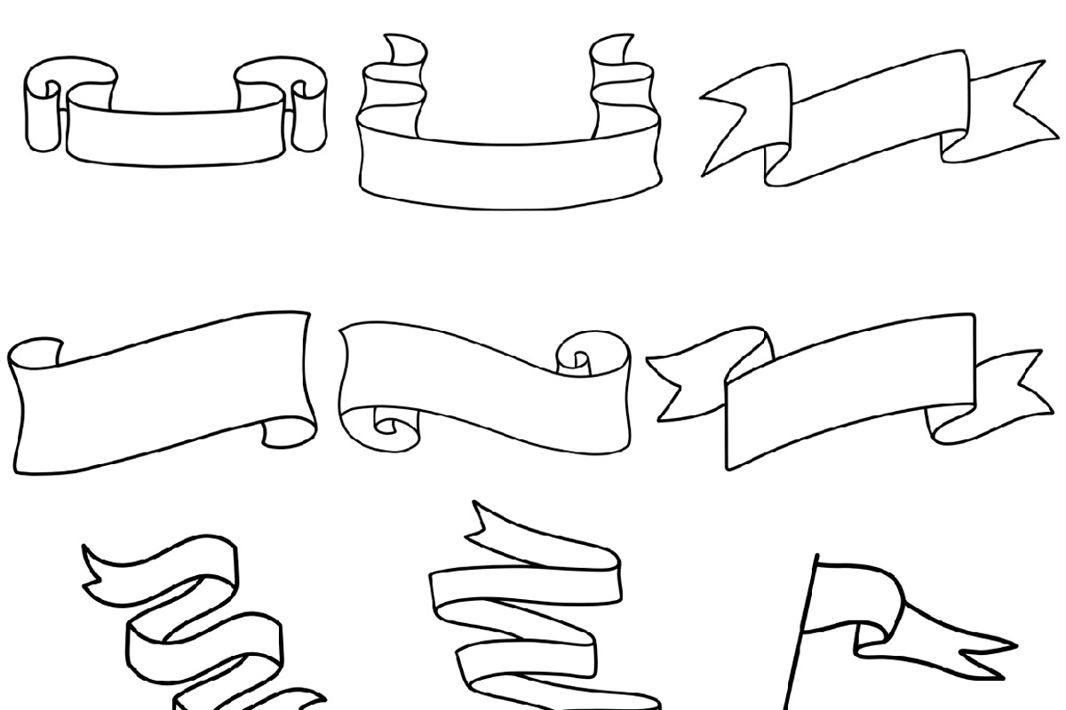 Ribbons - Procreate Stamp Brushes, a Brush Add-On by Almazova Dolzhenko (Photo 5 of 11)