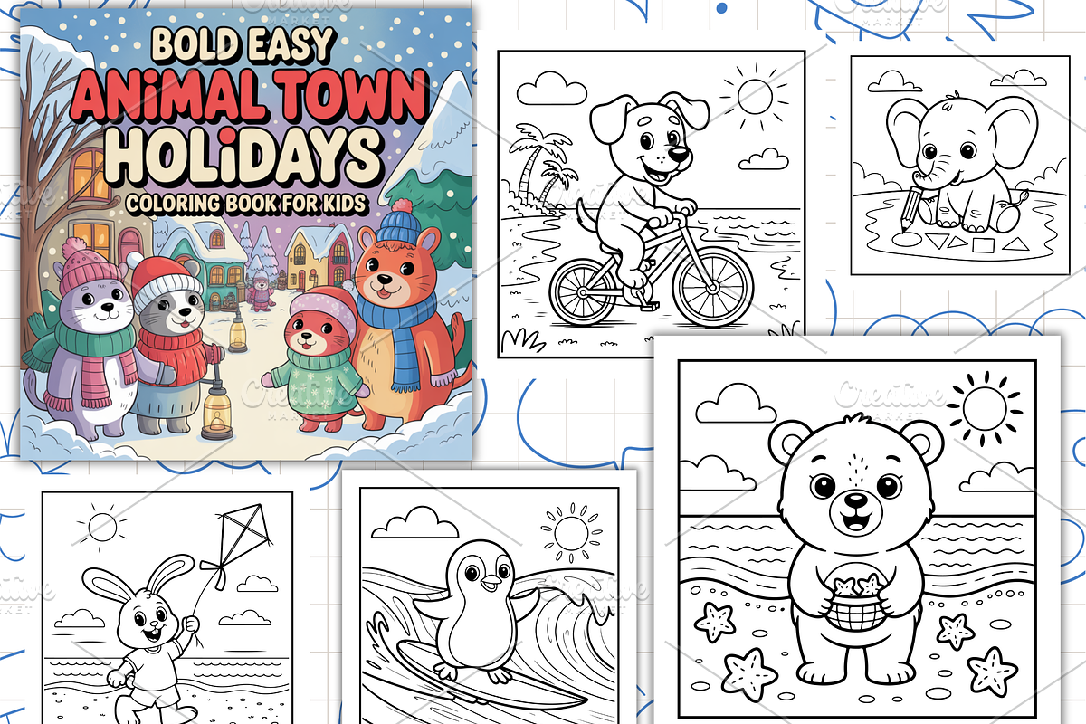 Bold & Easy Animal Town Holidays, an Animal Illustration by Ink Gallery (Photo 2 of 3)