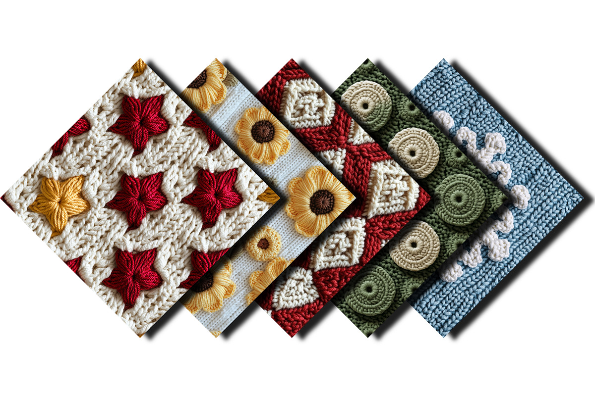 Crochet Patterns Clipart Bundle, an Illustration by Sublimation Artist (Photo 4 of 11)