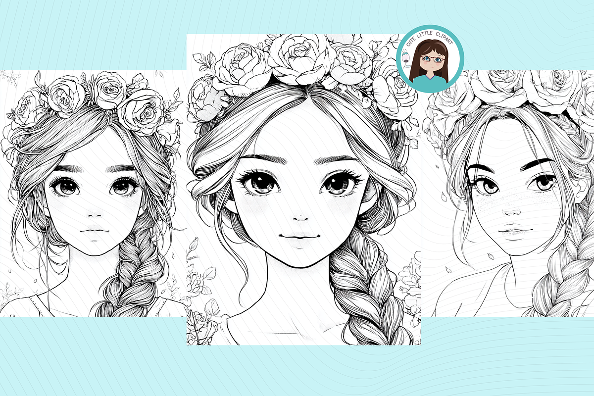 Black and White Line Art Portraits, a Graphic by Cute Little Workshop (Photo 4 of 4)