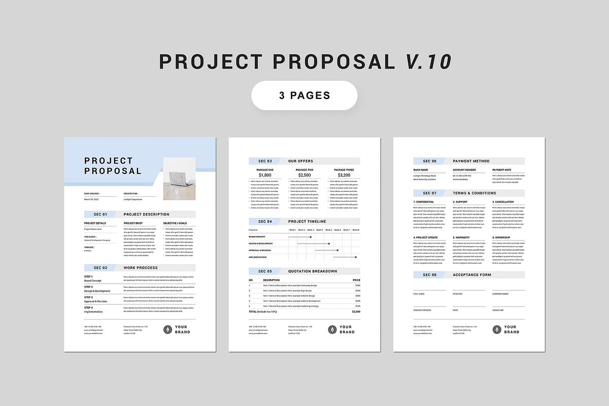 Proposal Bundle | MS Word & Indesign, a Stationery Template by Leaflove (Photo 11 of 16)