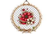 Whimsical Boho Watermelon Clipart, an Illustration by DreamArtGraphic (Thumbnail 5 of 8)