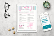 1 Page Resume Template, CV for Word, a Resume Template by HIRED Design Studio (Thumbnail 5 of 10)