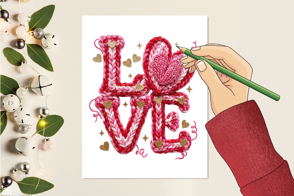Faux Yarn Valentine Png Valentines, an Illustration by designcity5 (Photo 5 of 9)