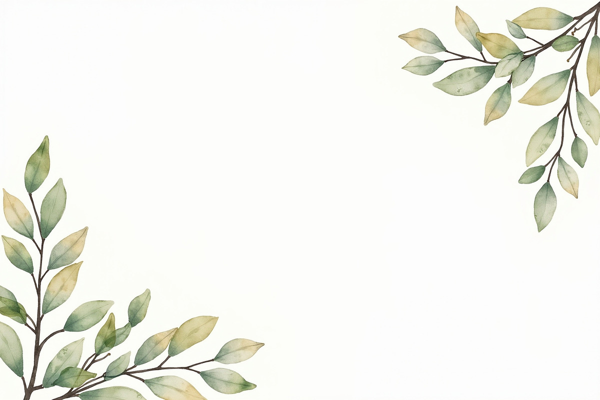 Sage Greenery Watercolor Frame Set, an Illustration by hafijul (Photo 2 of 10)
