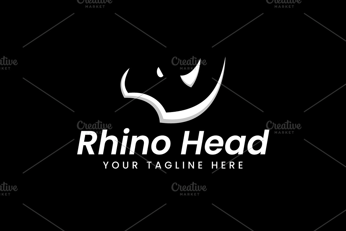 Rhino logo vector icon illustration, a Branding & Logo Template by Dyn Studio