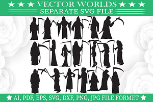 Grim Reaper Woman Svg, Reaper Svg, an Object Graphic by VectorWorlds