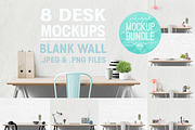 desk mockup bundle, a Mockup by PinkJellyfish (Thumbnail 1 of 9)