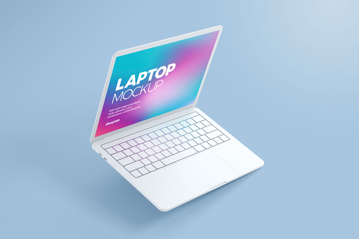 Macbook Pro Clay Mockup set, a Device Mockup by Deeplab (Photo 15 of 19)