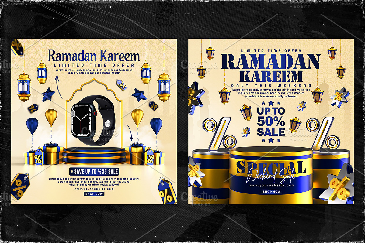 Ramadan Kareem Sale Instagram Posts, a Templates & Theme by OnurDemircan (Photo 3 of 3)