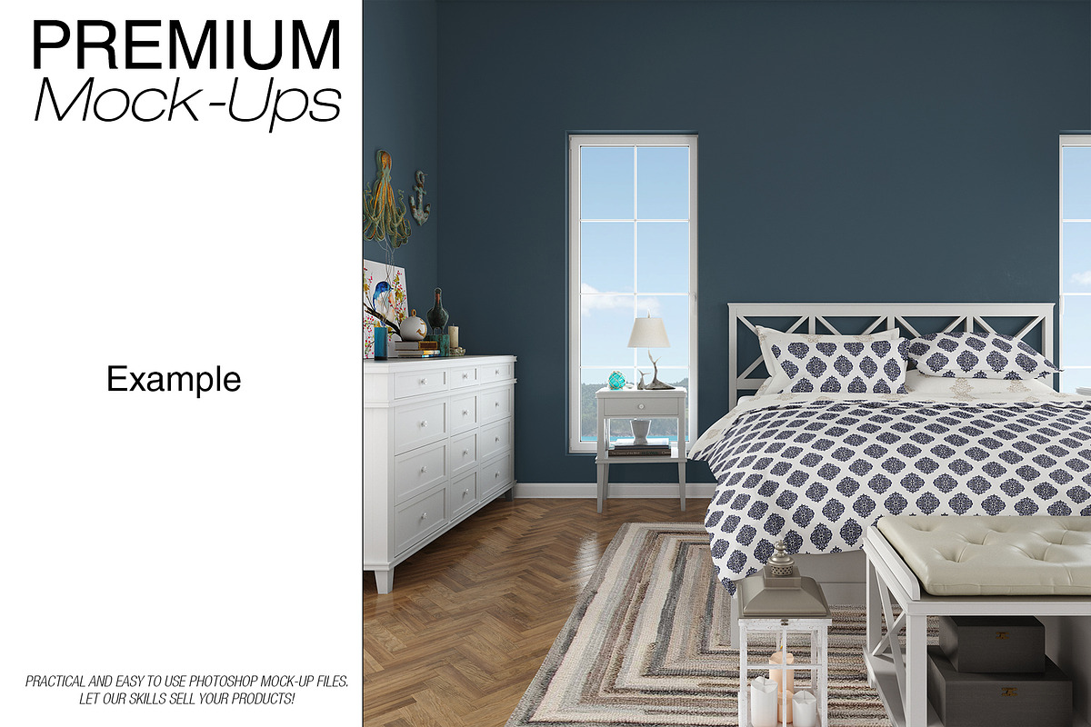 Bedding Mockups Coastal Style, a Product Mockup by mock-ups (Photo 11 of 18)