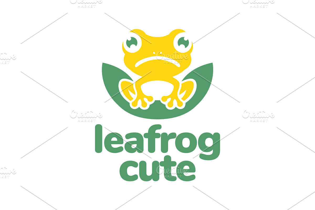 yellow frog golden amphibian  logo, a Branding & Logo Template by devastd
