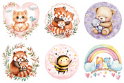 Kawaii Animals Label Clipart Bundle, a Seasonal Illustration by CitraGraphics (Thumbnail 2 of 3)