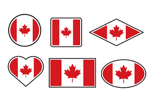 Diverse Canadian Flag Icons, a Duotone Icon by Saba Vector