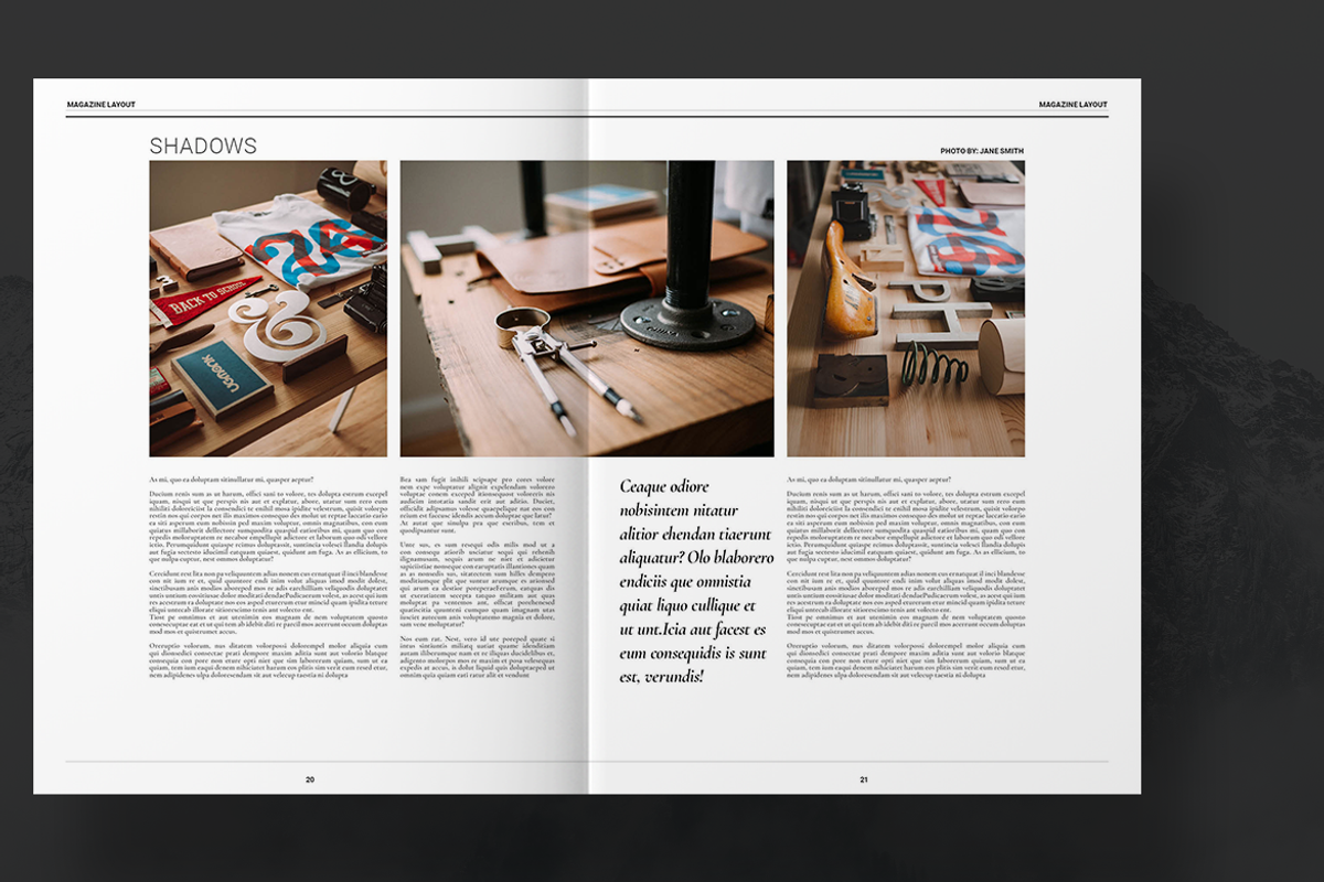 Black Magazine Layout, a Magazine Template by Boris Cupac (Photo 11 of 12)