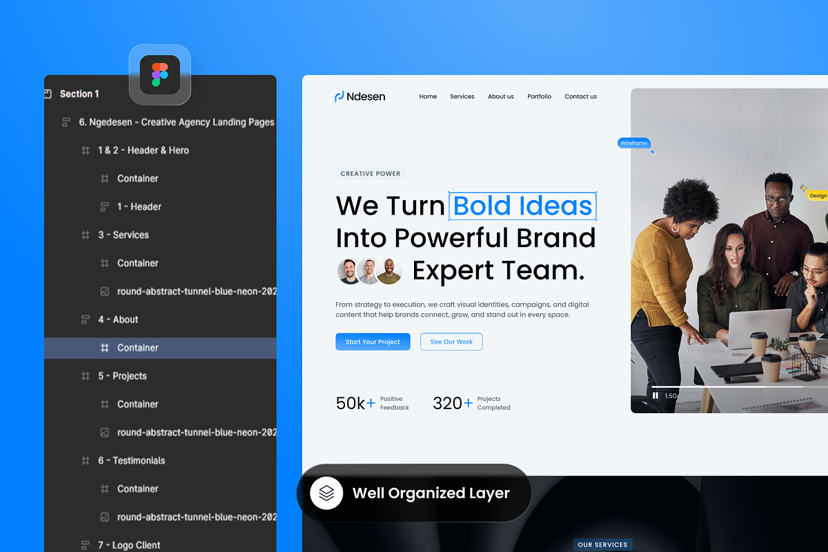 Ndesen - Creative Agency, a Landing Page Template by SLAB! Design (Photo 2 of 4)