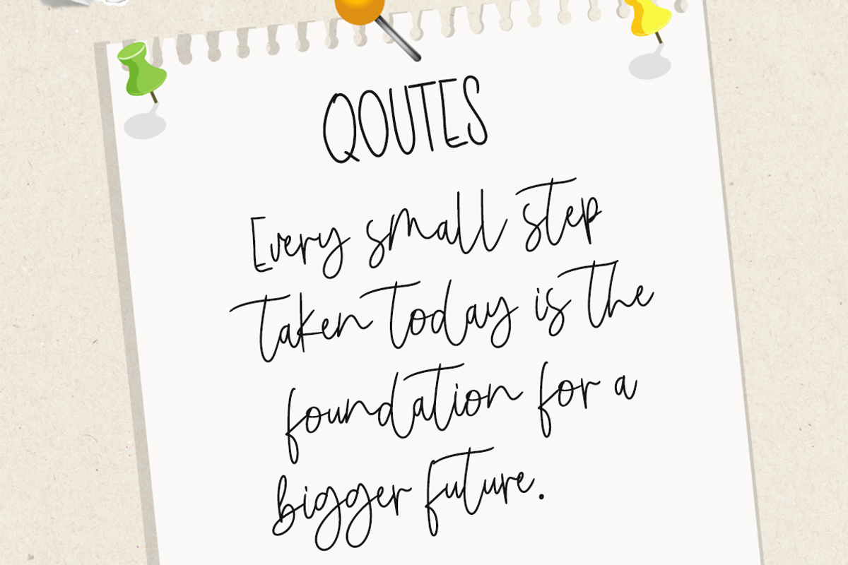 Morning blue sky, a Handwritten Font by cocodesign (Photo 6 of 8)