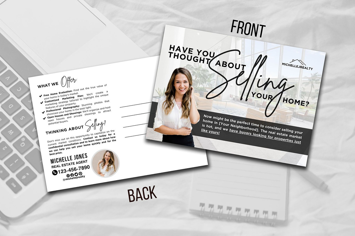 Thinking Of Selling Home Postcard, a Marketing Template by CreativeVinesStore (Photo 4 of 6)