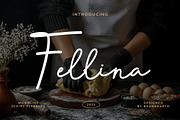 Fellina - Monoline Script Font, a Script Font by Brand Earth (Thumbnail 1 of 7)