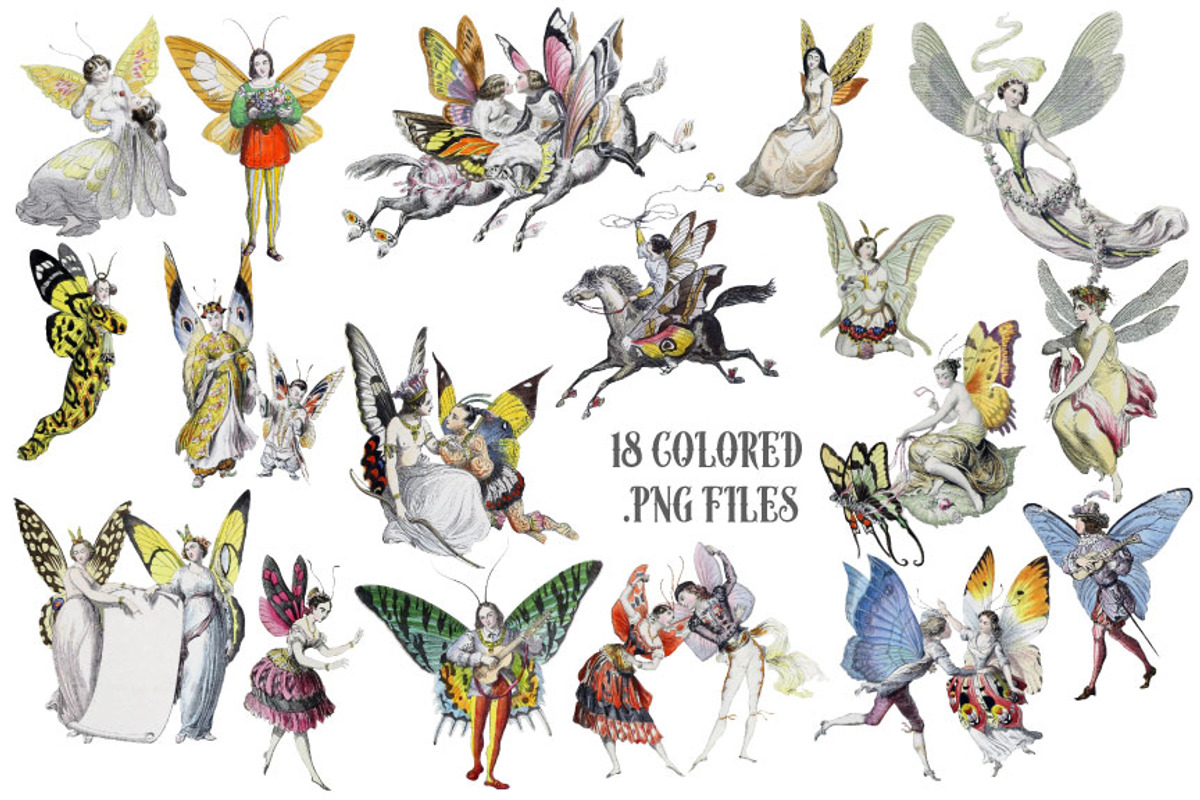 Vintage French Fairies illustrations, an Illustration by Verdigris Studios (Photo 2 of 2)