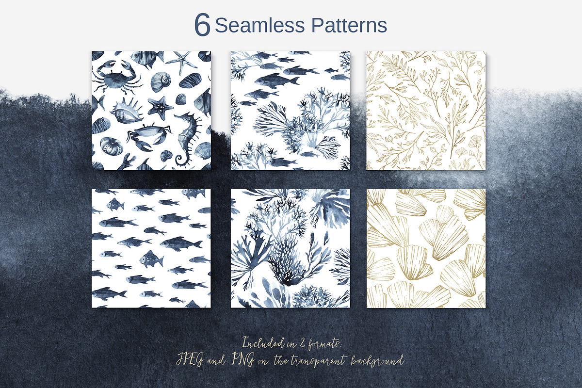 SAPPHIRE Watercolor Collection., an Object Graphic by Anastezia Luneva (Photo 11 of 12)