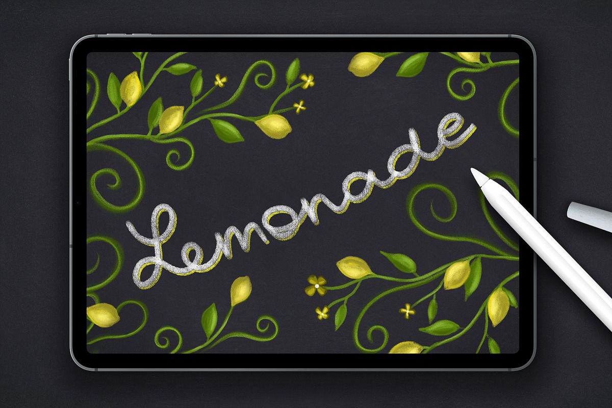 CHALK BRUSHES FOR PROCREATE, a Brush Add-On by seamless team (Photo 3 of 6)