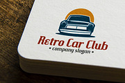 Retro Car Club Logo Template, a Branding & Logo Template by mesuka (Thumbnail 1 of 2)