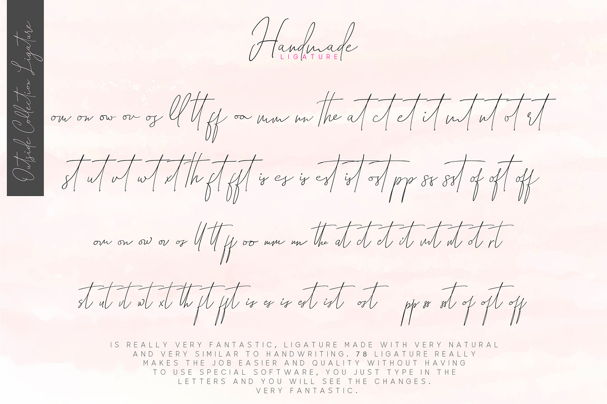 Outside Collection Signature Font preview 8