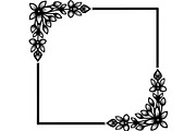 Black Floral Wreath Frame Set, an Illustration by Designer_Momina (Thumbnail 10 of 20)