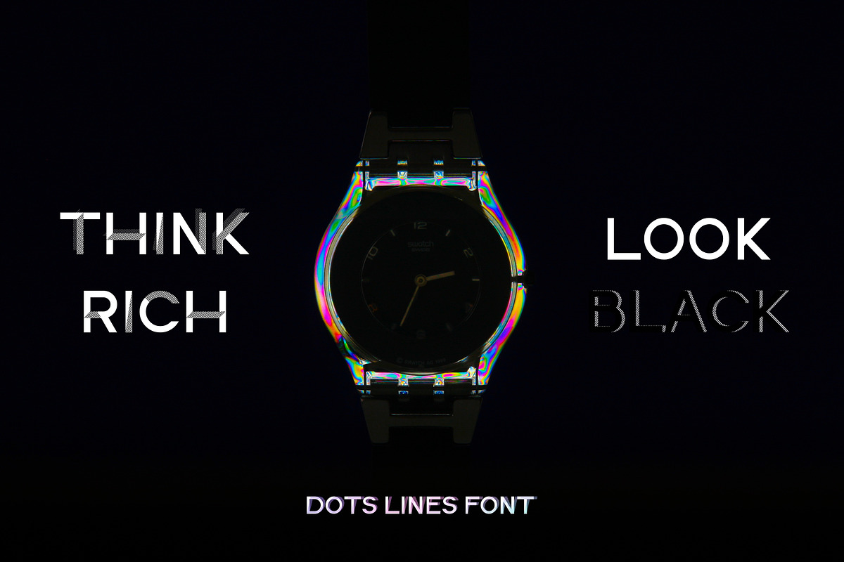 Dots Lines. Display font, 8 styles. preview 6