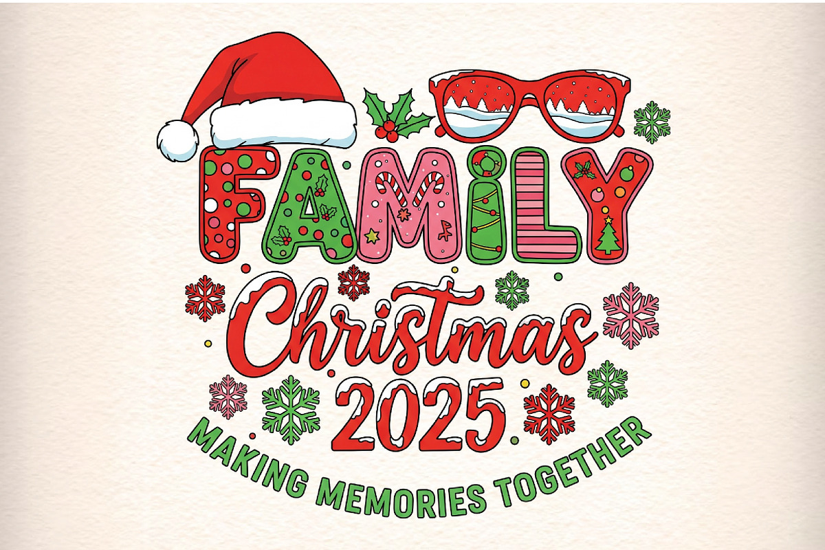 Family Christmas 2025 Png, an Illustration by Craft Nest (Photo 1 of 6)