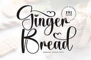Ginger Bread | Script Font, a Handwritten Font by Scratchones (Thumbnail 1 of 9)