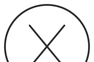 No sign stroke icon, logo
