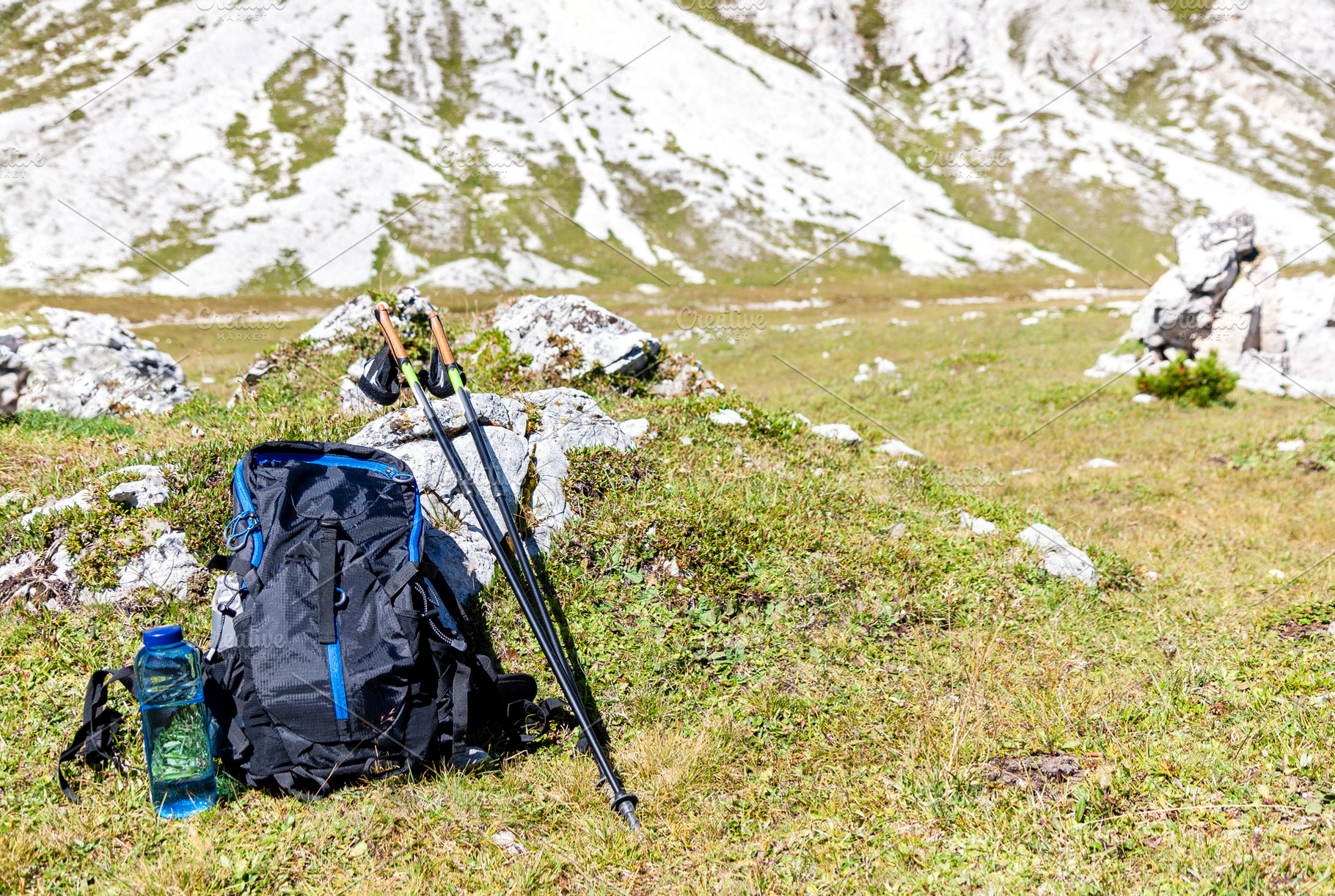 Hiking equipment in mountains, a Sports & Recreation Photo by BOOCYS
