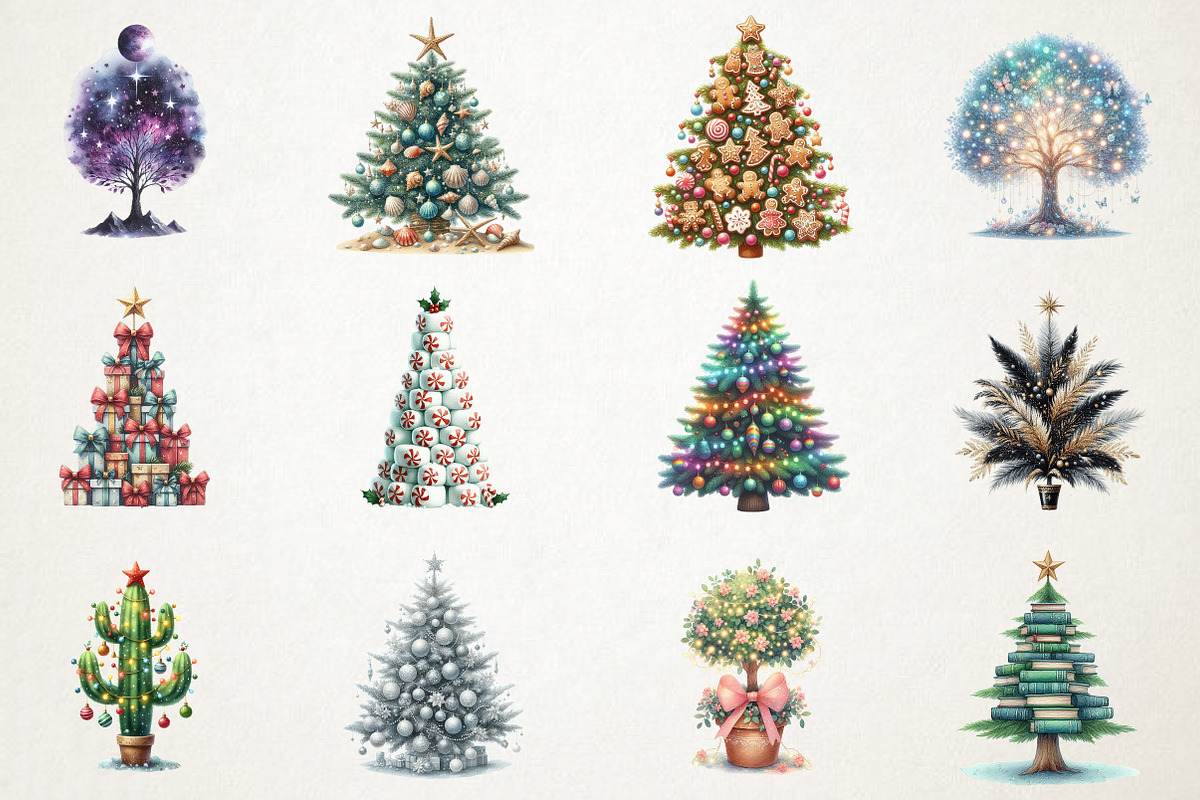 Christmas Trees Clipart, an Illustration by RobertsArt (Photo 7 of 7)