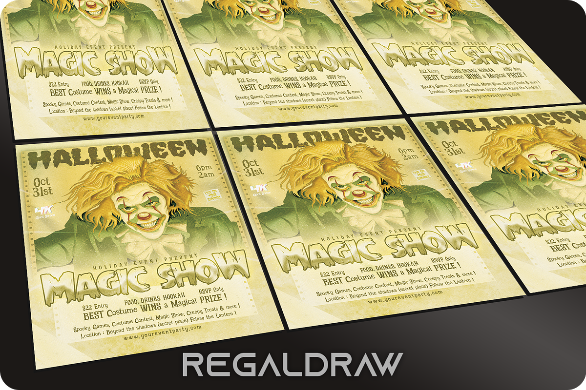 Halloween Magic Show Flyer, a Flyer Template by regalDRAW (Photo 3 of 3)