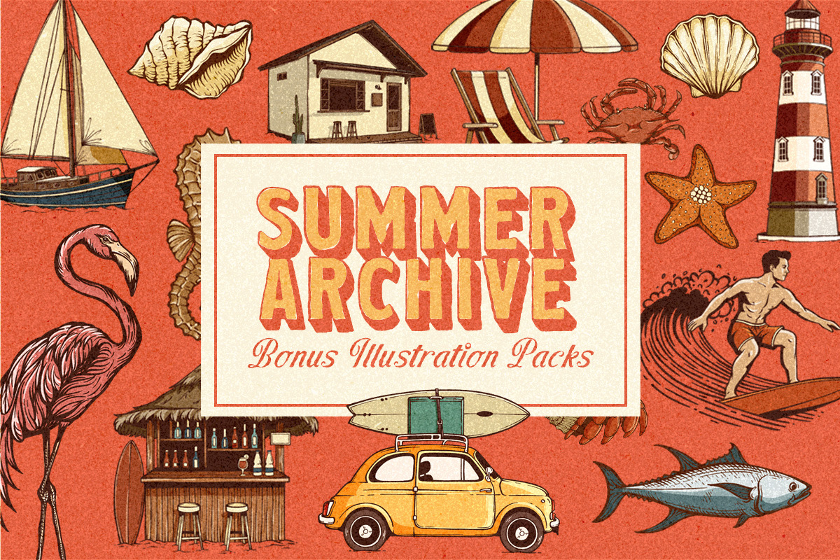 Summer Archive Font Collection, a Script Font by Letterhend Studio (Photo 5 of 14)