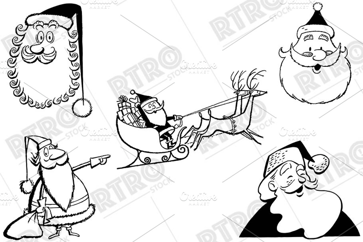 RTRO Santa Claus 3, an Illustration by RTRO Stock (Photo 3 of 5)