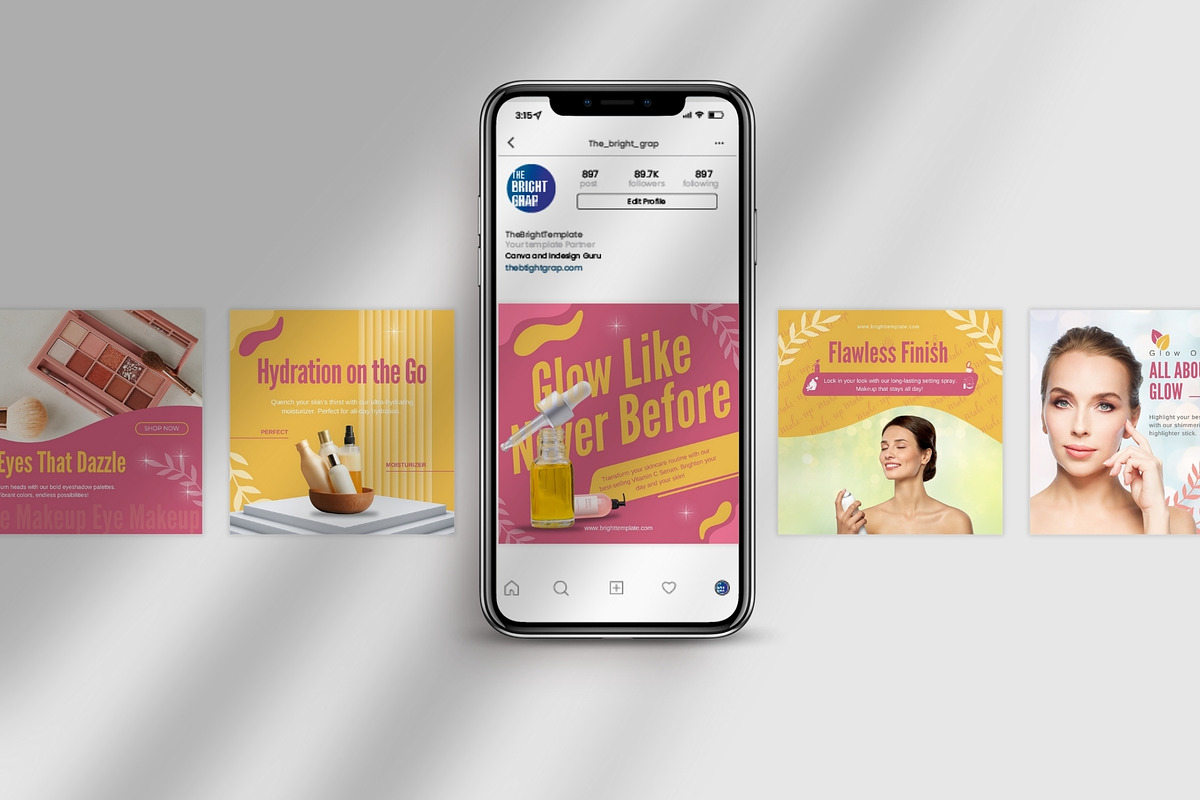 Canva Social Media Instagram Post, a Social Media Template by TheBrightGrap (Photo 8 of 12)