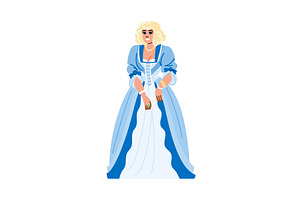 Smiling blond princess wearing, an Object Illustration by pikepicture