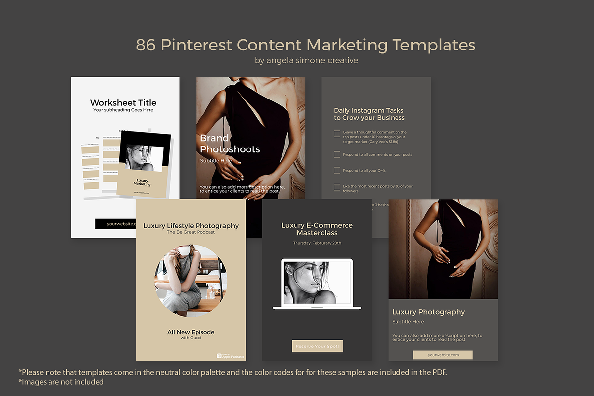 Pinterest Content Marketing Template, a Social Media Template by angela simone creative (Photo 22 of 22)