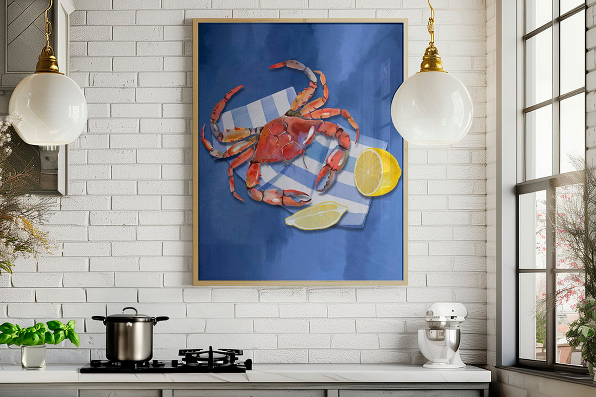Fished & Fresh Seafood poster maker, a Food Illustration by Elena Dorosh (Photo 6 of 18)