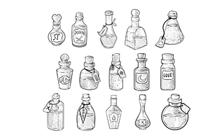 Potion Bottle Handdrawn Collection