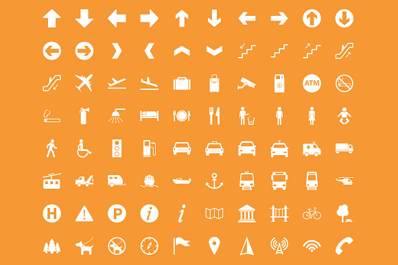Transit 80 Wayfinding Icons