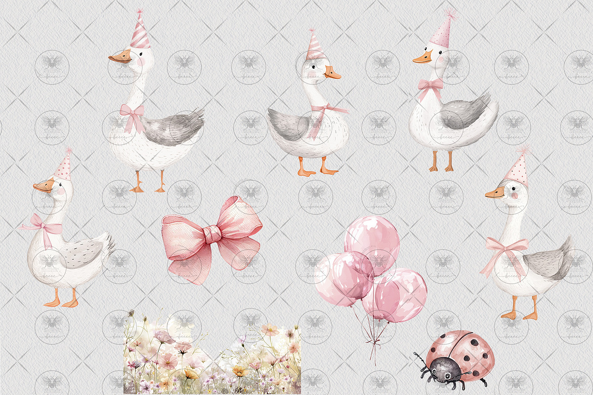 Silly Goose Clipart, an Illustration by BigCakeBee (Photo 3 of 4)