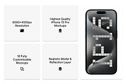 iPhone 15 Pro Mockups 16 PSD, an iPhone Mockup by River Visual (Thumbnail 2 of 8)