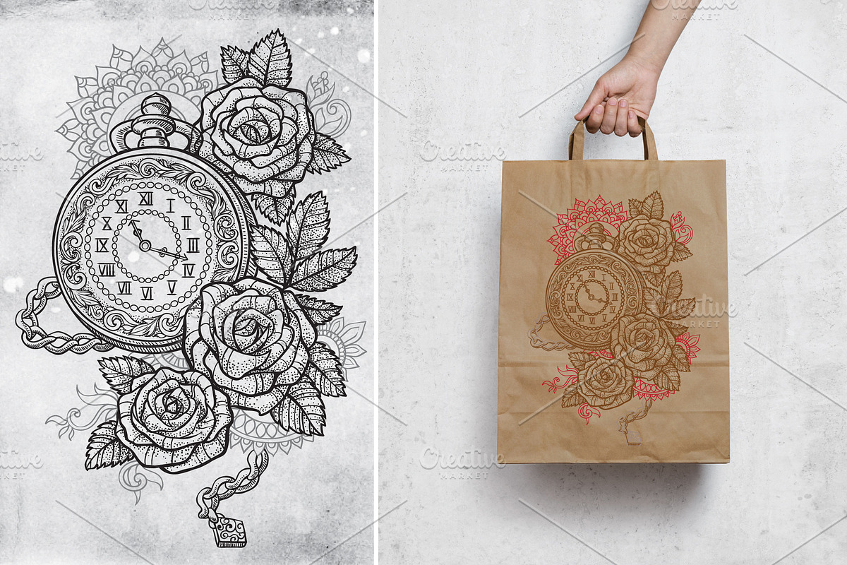 Time and clock. Graphic set, an Illustration by Astarta (Photo 2 of 5)