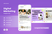 Digital Marketing Instagram Post, a Social Media Template by SquidPixey (Thumbnail 1 of 6)