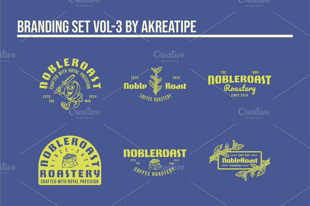 Coffee Roastery Logo Templates, a Branding & Logo Template by Akreatipe (Photo 4 of 11)
